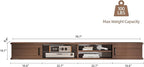 FurniNova Floating TV Stand,78'' Wall Mounted TV Console,Floating TV Shelf,Wall TV Cabinet,Floating Entertainment Shelf,Walnut