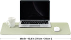 Cork Desk Mat - Dual-Sided Desk Pad for Office and Home - Desk Organization and Accessories - Ideal for Large Mouse Pad and Desk Mats on Top of Desks(Light Green,27.6"x 13.8")