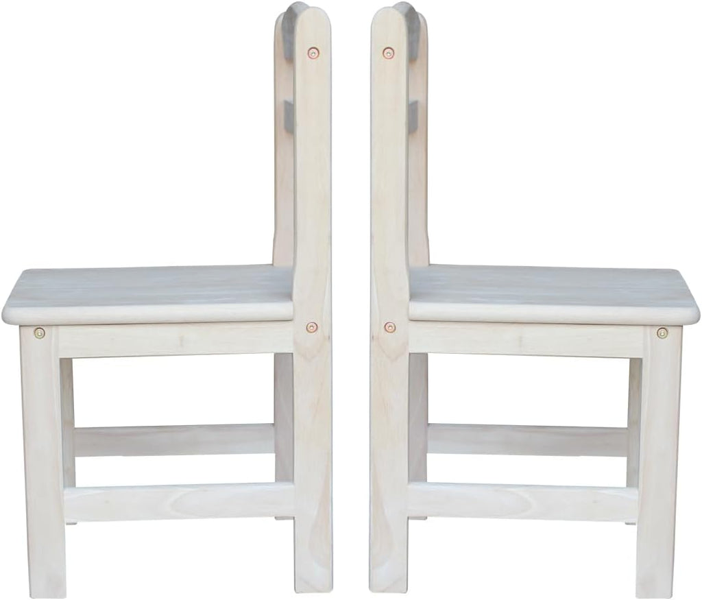International Concepts Unfinished Kids Chair Set