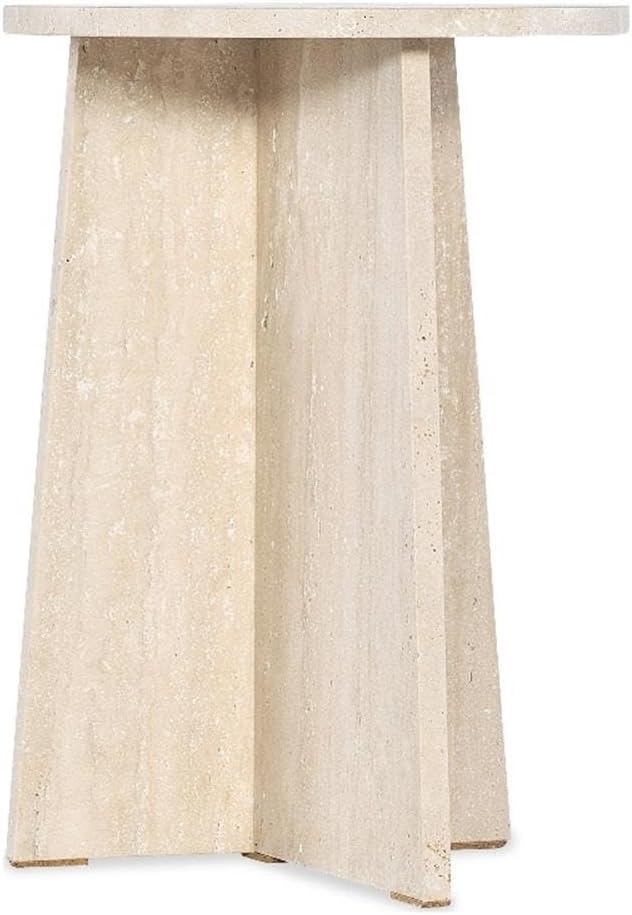 Hooker Melange Cirque Spot Table with Cream Colored Travertine Xalapa Honed S...
