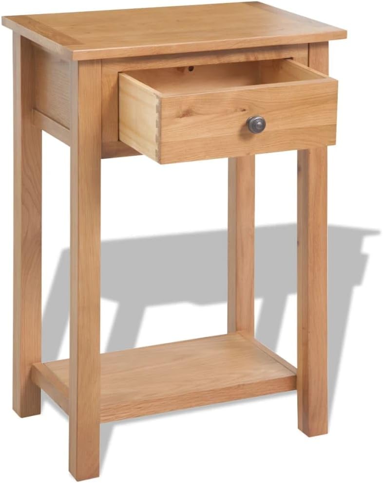 Console Table, Solid Oak Wood, 29.5 Tall, Ample Storage, Perfect for Living R...
