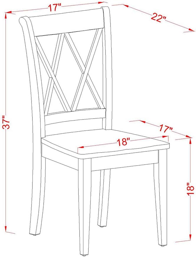 East West Furniture DOCL5-LWH-C 5 Piece Dinette Set for 4 Includes a Rectangle Dining Table with Butterfly Leaf and 4 Linen Fabric Dining Room Chairs, 42x78 Inch, Linen White