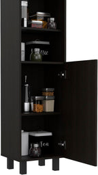 2-Door Pantry Cabinet, with Two 2-Cabinet Spaces and Two Open Shelves