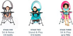Baby Delight Go with Me Venture Portable Chair Bundle with Canopy, Snack Tray | for Indoor & Outdoor Use | Adjustable Pink & Green Styles | Fits Children up to 8 Years Old