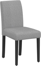 FDW Dining Chairs Set of 4,Dining Room Chairs Kitchen Chairs Elegant Design Modern Fabric Upholstered Dining Chairs,Fabric Grey