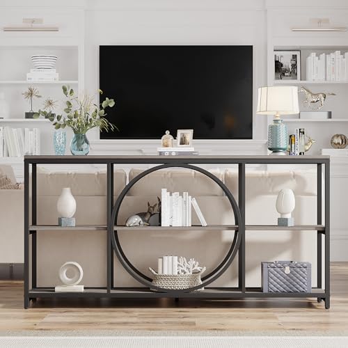Tribesigns Extra Long Console Table, 70.9" Sofa Table with 3 Tier Shelve...