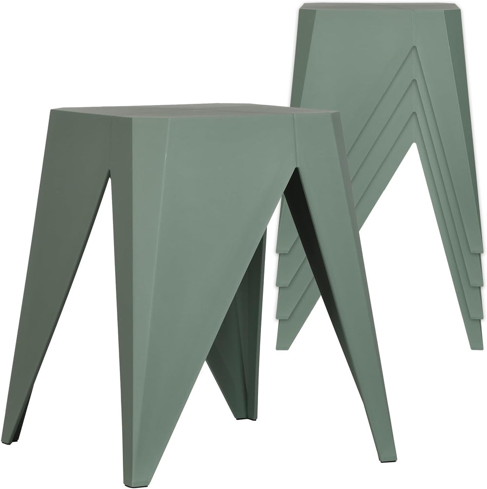InterSpaceLiving Zuho Multi-Use Stool (4, Smoke Green)