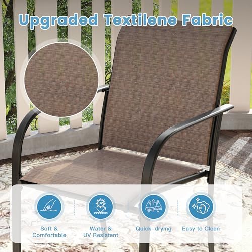 DIFY Outdoor Dining Set for 6, Patio Dining Furniture Set Includes 47.2"...