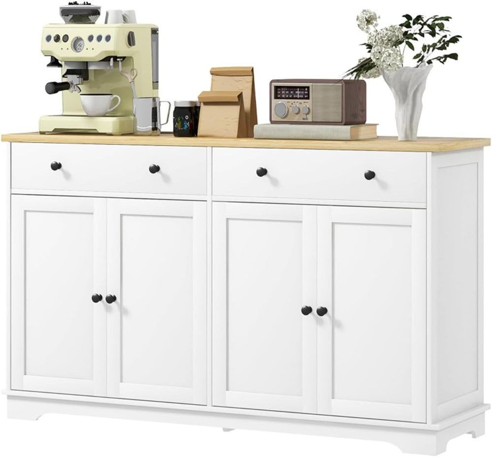 lapday Kitchen Cabinet with 2 Spacious Drawers,2 Doors,3-Level Adjustable She...
