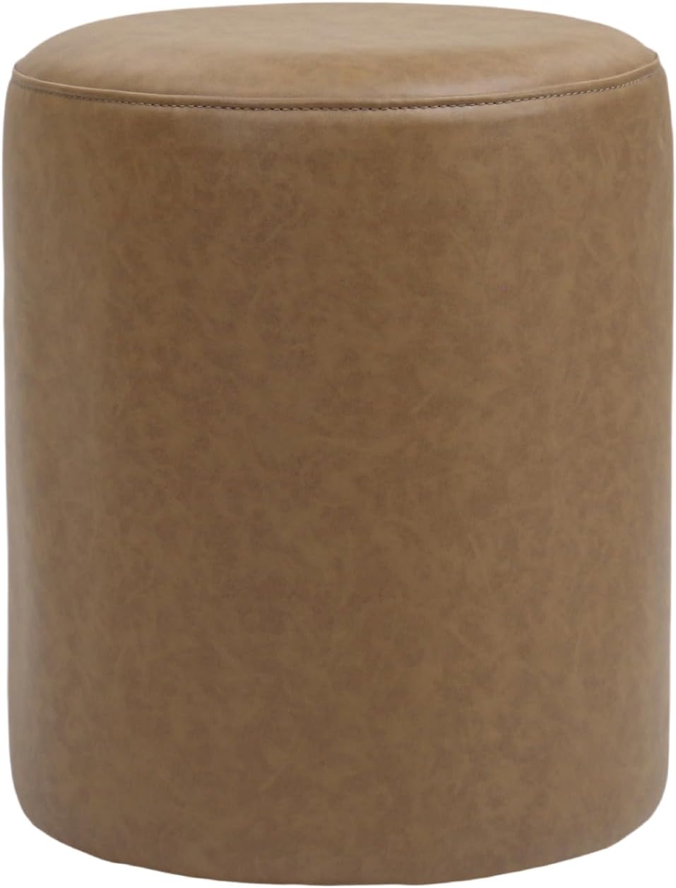 Get Set Style Modern Round Ottoman with Soft Padded Seat, Multifunctional Van...