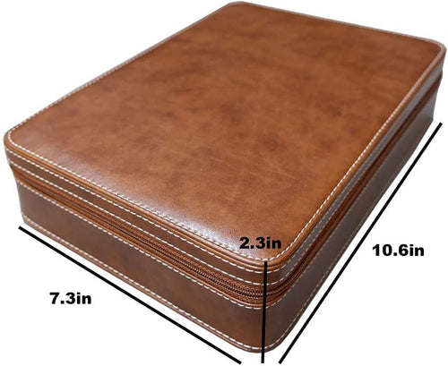 4 Slots PU Leather Eyeglasses Storage Box Sunglasses Box Jewelry Display Case Watch Box for Women Men(4GL-Coffee brown)