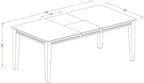 East West Furniture QUAN5-BCH-W 5 Piece Dining Room Table Set Includes a Rectangle Kitchen Table with Butterfly Leaf and 4 Dining Chairs, 40x78 Inch, Black & Cherry