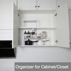 Expandable Cabinet Shelf Organizer Riser for Kitchen Pantry Cupboard Under Sink Countertop (white, 8.2’’D * 12.2-21.6’’W * 7.7’’H)