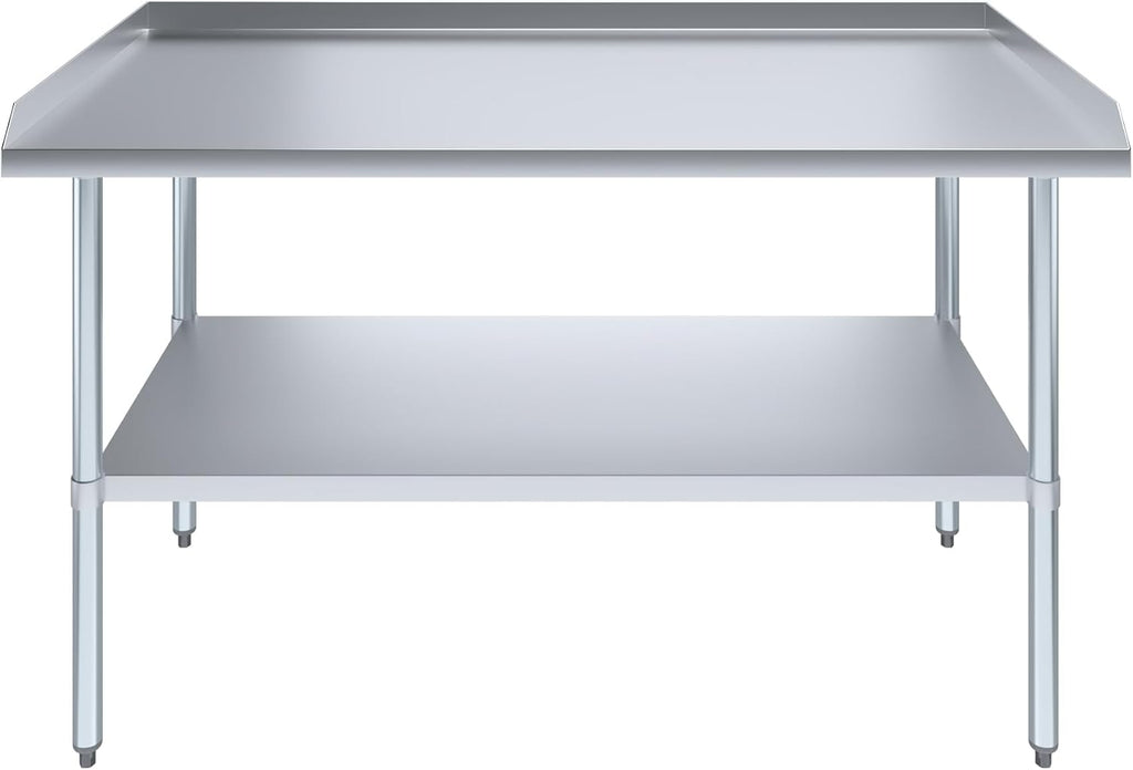 AmGood Commercial Work Table with Backsplash and Sidesplashes | Height: 35" | Stainless Steel Prep Table for Kitchen, Restaurant, Garage, Laundry | NSF (60" Long x 30" Deep)