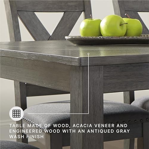 Signature Design by Ashley Caitbrook 7-Piece Dining Set, Gray Wash