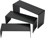 Purse Display Stand Handbag Display Stand Black Stainless Steel Display Risers Showcase Stand Product Stand Set (RCS 50% Recycled Post-consumer Metal)