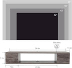 GHC Floating TV Stand, Wall Mounted Entertainment Center and Cabinet Shelf, TV Console with Storage, Media Console for DVD Player, Space-Saving Under TV Shelf for Bedroom, Living Room (Grey)