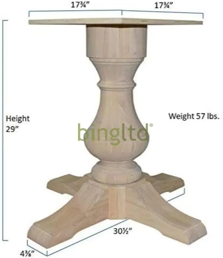 BingLTD - 29" Tall Taylor Round Pedestal Table Base (PD-R2901-RW-UNF)