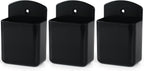 3 Pcs Remote Control Holder Wall TV Remote Holder Self Adhesive Marker Holder Pen Holder Stroage for Home Office School (Black)