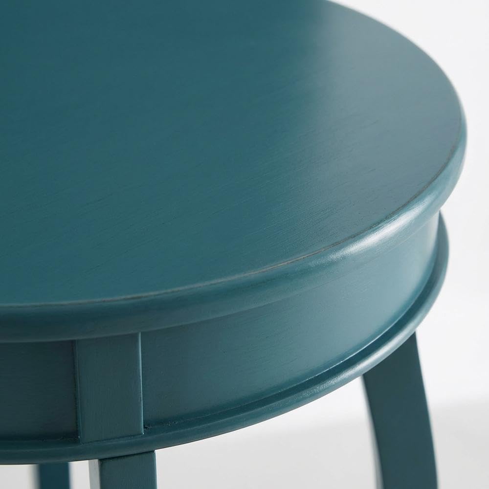 Furnifact Teal, Accent Side Table, Wood Engineered Wood Construction, Durable...