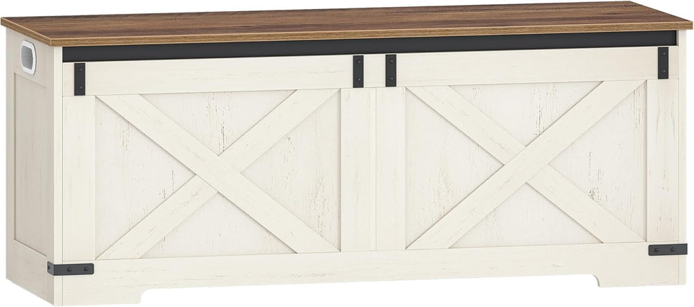 Hzuaneri 47" Farmhouse Storage Chest and Bench | 59 Gal | 330lb Seat | F...