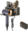 Hair Dryer Holder Wall Mounted,with Individually Removable Organizer Box, Aluminum Blow Dryer Holder for Bathroom, Salon Organizers & Storage(Gunmetal Grey),Weight Capacity 10 kg (22 lbs)