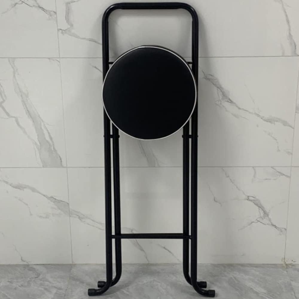 Folding Bar Stool, Beige, Counter Height, Leather Padded, Portable Bar Chair ...