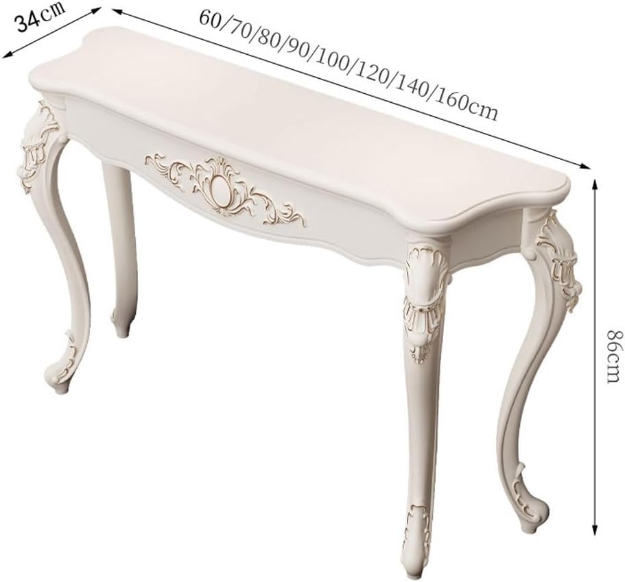 CHICKEN Entryway Furniture Table D'entrée Meuble Contre Le Mur Demi-Ronde Téléphone Décorative De Foyer Simple Hallway Side Table(47.24in)
