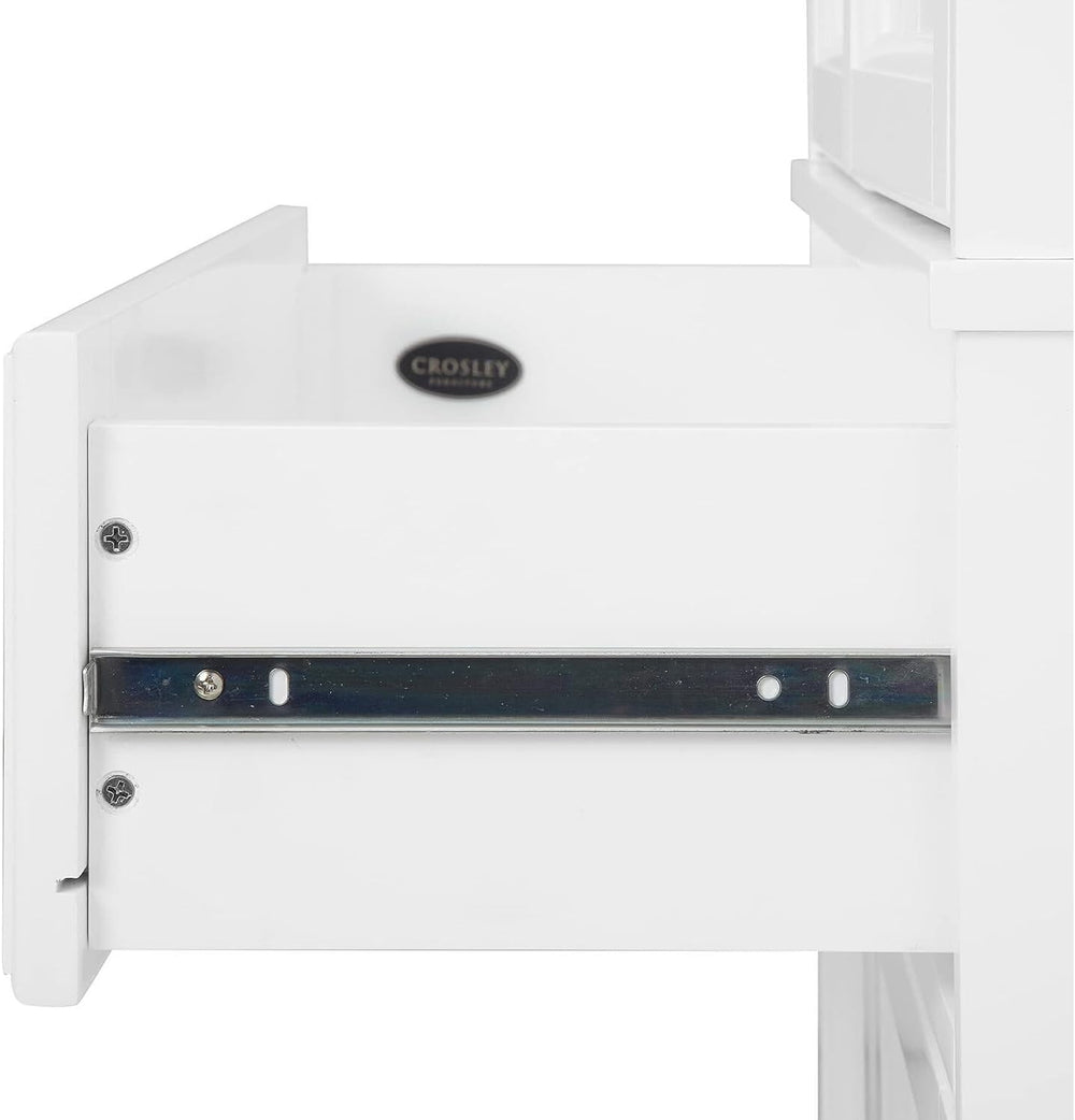 Maykoosh White Pantry Cabinet - Adjustable Shelves, 4 Door & 1 Drawer Sto...