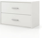 Homes: Inside + Out Apexa 2-Drawer Wooden Stackable Storage Drawers, Small Food Pantry Cabinet, Cajonera De Madera, Underbed Drawer Dorm Teen Room Decor & Bedroom, Home Office, Kitchen, White