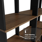 Madesa Kitchen Pantry Storage Rack with 15 Open Shelves 70" L Multiuse Modular Cabinet for Kitchen Organization (Black/Brown)