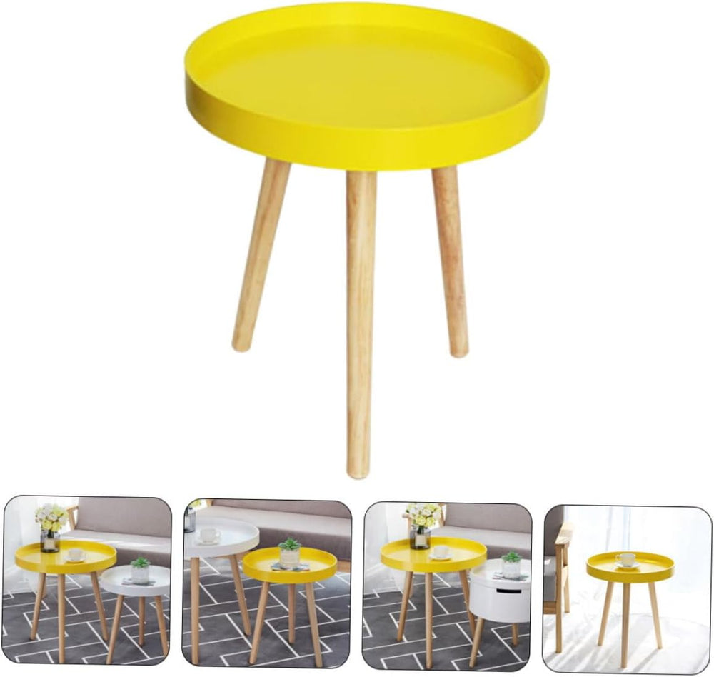 Alasum Mini Round Side Table Nordic Style Small Yellow Sofa Side Table Househ...