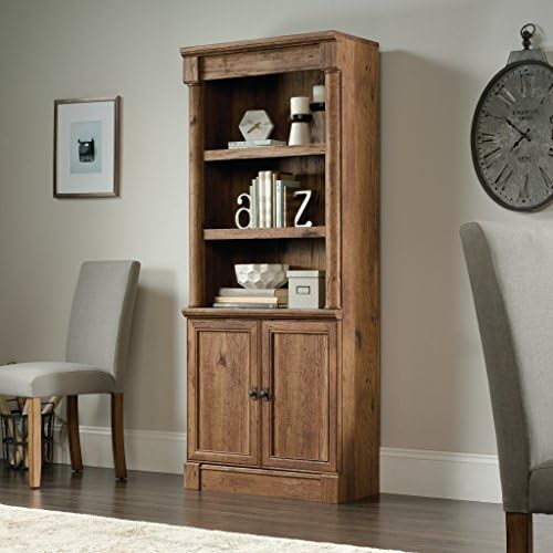 Sauder Palladia Bookcase with Doors, Multiroom Storage, Library Bookcase, Vin...