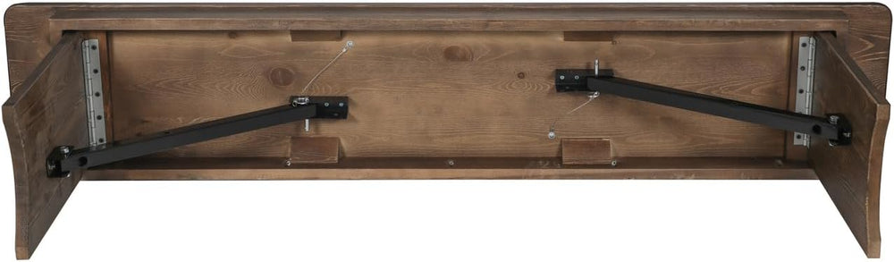 Flash Furniture Hercules 60x12 in Commercial Folding Bench, Rustic | Foldable...
