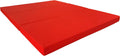 D&D Futon Furniture Portable Trifold Mattress, Foldable Foam Mattresses Small Space Saving Guest, Floor Fold Out Bed Ottoman, 4 inch Folding Cushion Pad Camping RV (Full Size 4x54x75, Red)