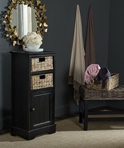 SAFAVIEH Connery Wood Storage Cabinet, 35" Farmhouse Cherry AMH5742C