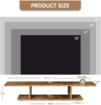 GHC Floating TV Stand, Wall Mounted Entertainment Center and Cabinet Shelf, TV Console with Storage, Media Console for DVD Player, Space-Saving Under TV Shelf for Bedroom (Rustic Brown)