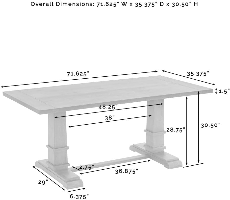 Crosley Furniture Joanna 9-Piece Modern Farmhouse Dining Table Set for 8 with...