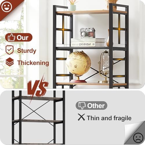 Hombazzar 6 Tier Bookshelf,70 inch Tall Bookshelf,Brown