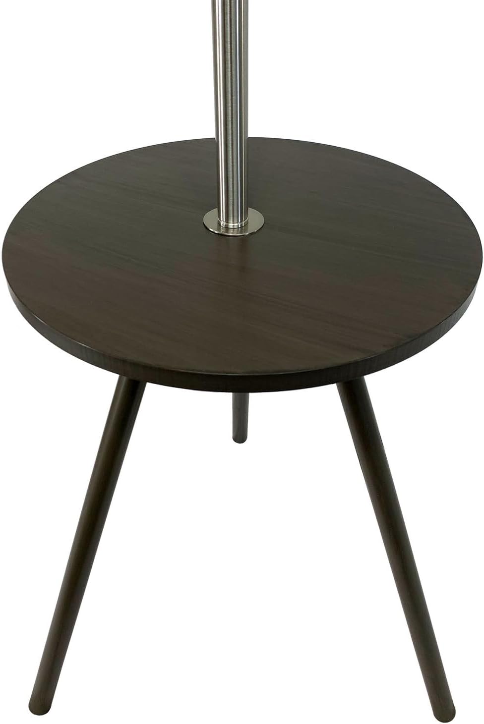 57" Round Sofa Side Table W/Lamp and Power Station 1.56/9.9 Metal Chargi...