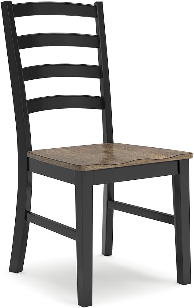 Signature Design by Ashley Wildenauer Dining Chairs Set of 2, Modern Ladderba...