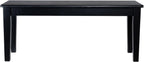 Boraam Shaker Backless Wood Bench - Black Finish