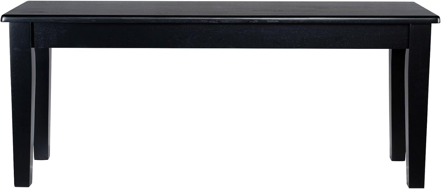 Boraam Shaker Backless Wood Bench - Black Finish