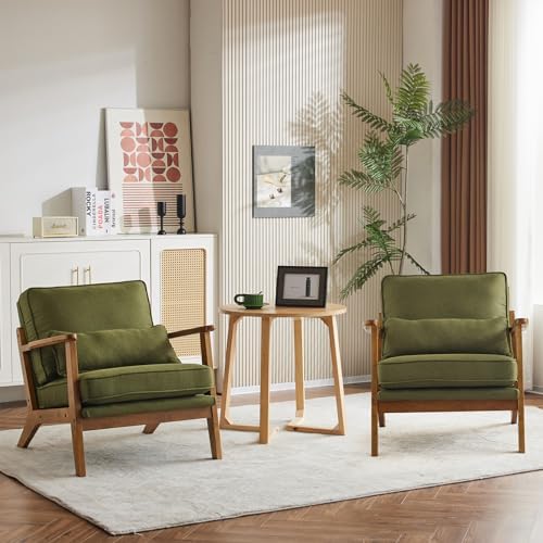 Karl home Mid-Century Lounge Accent Chair, Green