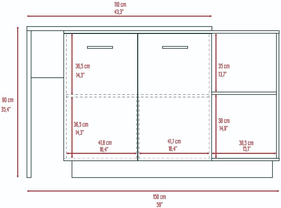 2-Shelf 1-Drawer Kitchen Island Wenge and Light Oak | Includes 5 shelves and ...