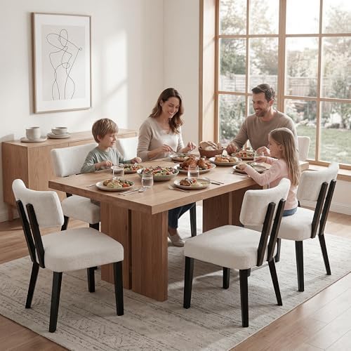 GOTMINSI Mid Century Modern Dining Chairs,Velvet Farmhouse Upholstered Kitche...