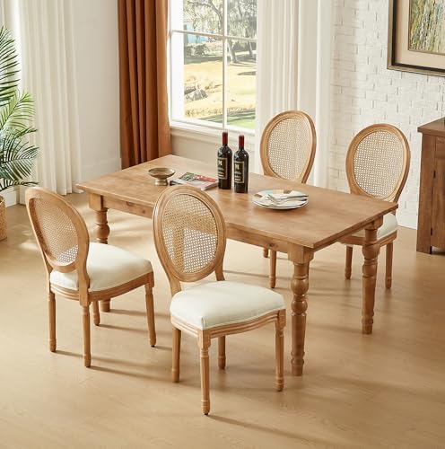 French Country Dining Chairs, Upholstered Dining Chairs Set of 4