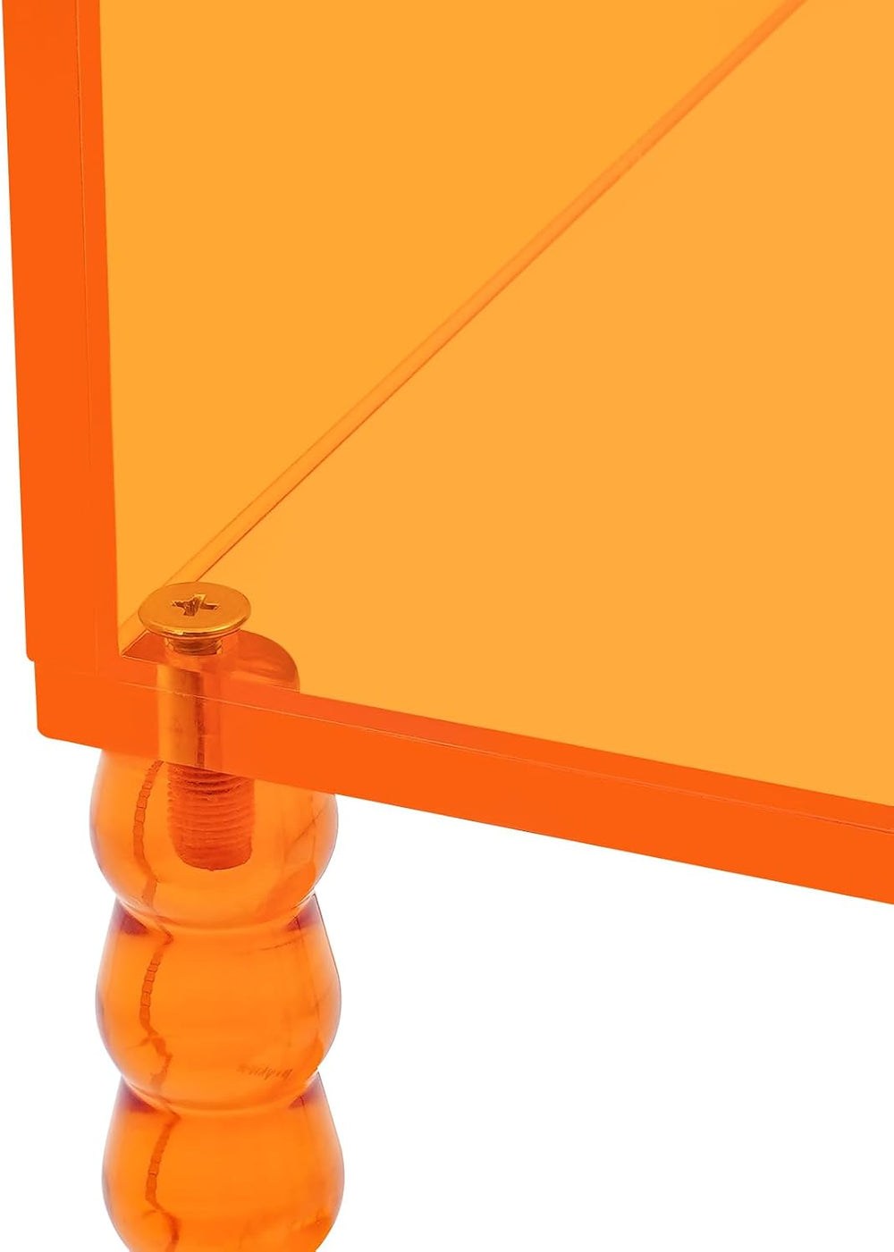 Acrylic Side Table, End Table with Storage, Nightstand for Living Room Bedroo...