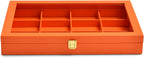 Oirlv Premium Leather Jewelry Organizer Tray with Acrylic Lid Bracelet Bangle Necklace Display Case Drawer Insert 12 Gird Jewelry Case