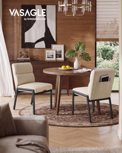 VASAGLE Dining Chairs Set of 4, Upholstered Kitchen Chairs